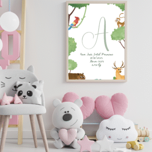 Certificado de Nacimiento Digital con Inicial Elegante